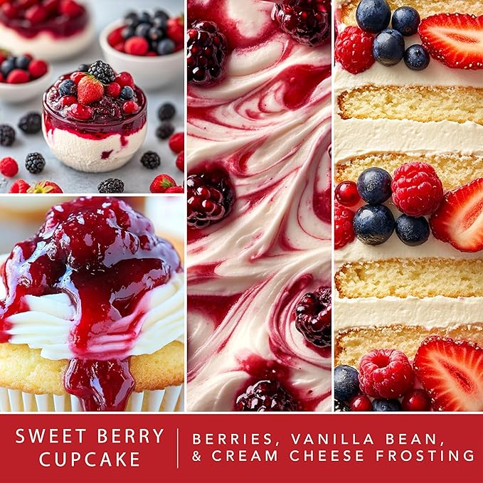Scentsationals Wax Melts, Wax Cubes Strong Scent - Sweet Berry Cupcake - Long Lasting Scented Wax Melts for Warmer, 10oz (24-Cubes)