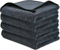CICMOD Car Drying Towels 35"x24" Large Microfiber Towels for Car Detailing 600 GSM Gray - 4 Pack