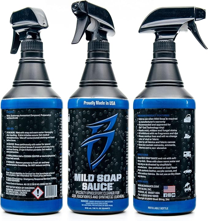 Boat Bling Mild Soap Sauce Premium Upholstery Cleaner, for Boats, RVs, Powersport Vehicles and More, 32 oz