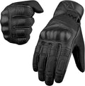J.A.G. Motorcycle Gloves - Premium Leather Perforated Motorcycle Gloves for Men with Knuckle Protection | Touchscreen Motorbike Riding Gloves