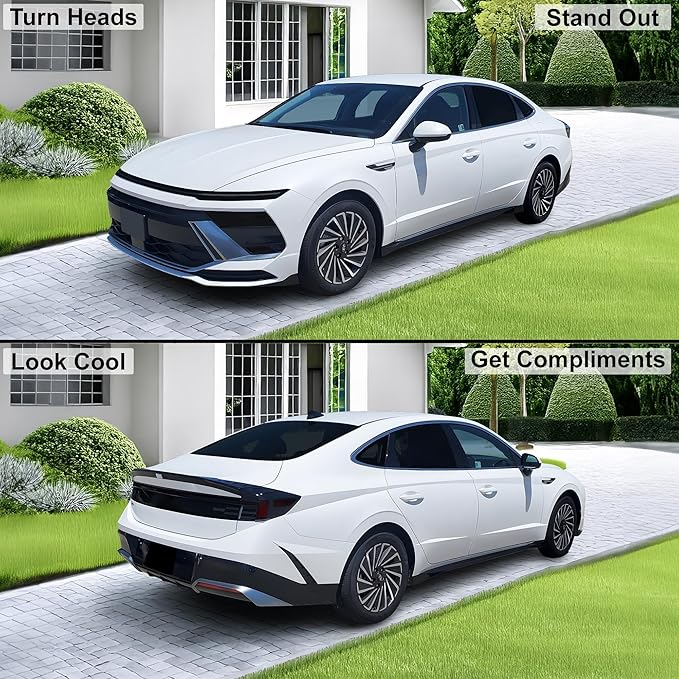 BOGAR TECH DESIGNS Precut for Hyundai Sonata 2024-2025 Full Headlight Taillight Tint Kit, Dark Smoke
