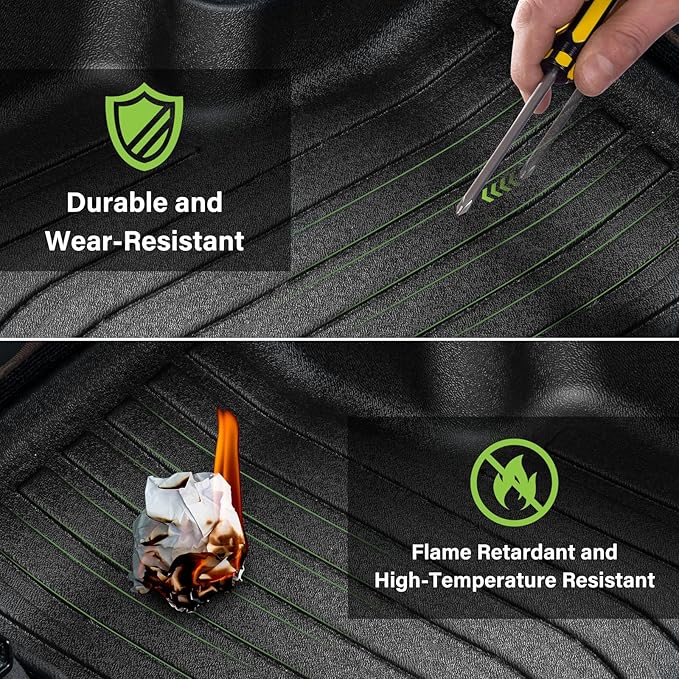 All Weather Liner Floor Mats Custom Fit for 2025 Subaru Forester Anti-Slip 3D Pattern Car Mats Thicken Waterproof Odorless Passenger Front Mat - Essential Accessories for 2025 Subaru Forester