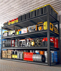 REIBII 60" W Garage Shelving Heavy Duty 2650LBS Storage Shelves Metal Shelving, Adjustable Garage Shelves, 4 Tier Industrial Shelf for Warehouse, Basement, Pantry, 60" W x 24" D x 60" H