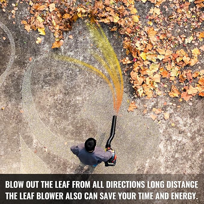 25CC Gas Leaf Blower 420-CFM, 150-MPH, 2 Cycle Handheld Leaf Blower for Lawn Care, Leaf Cleaning and Snow Removal (Orange)