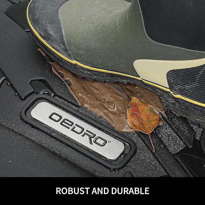 OEDRO Floor Mats Fit for Toyota Tacoma 2024 2025 Double Cab Auto Trans (NOT for Hybrid), Custom TPE All Weather Floor Liners for Tacoma TRD/SR/SR5/limited Car Front&Rear 2 Row Mats
