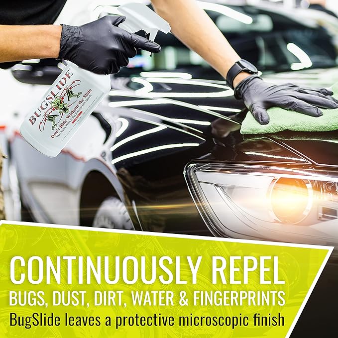 BugSlide 64 Oz Cleaner Refill for Spray Bottles & Travel Kits - All Surfaces Cleaning and Detailing Solution for Vehicle Interior and Exterior Use - Shines, Degreases, Polishes