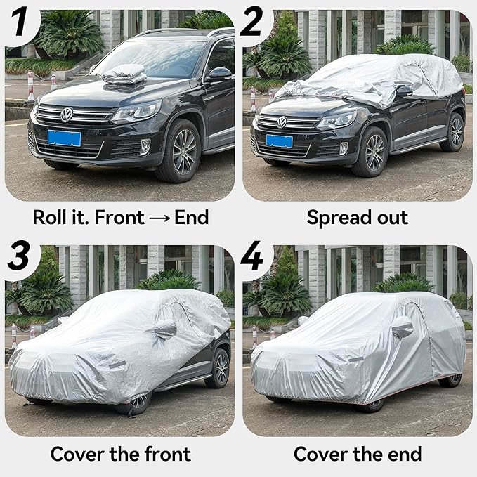Waterproof SUV Car Cover Fit for Lexus RX350/350H/RX450H/RX500H/RX300/330 2003-2025,Waterproof Full Car Cover for Automobiles All Weather UV Rain Snow Protection with Door Zipper