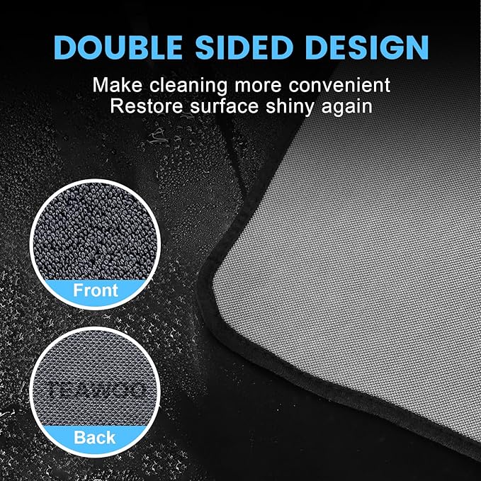 Shiny Wipes Shower Cleaning Cloth, Ultra Absorbent Car Drying Towel, 4 Pack 16 x 24 inch Microfiber Cleaning Cloth for Car, Bath & Househood