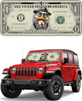 Autoamerics JeepWrangler Dollar Duck 1-Piece Windshield Sun Shade Foldable Car Front Window Sunshade - Best Heat Shield Reflector Cover - Blocks Max UV Rays & Keeps Your Vehicle Cool