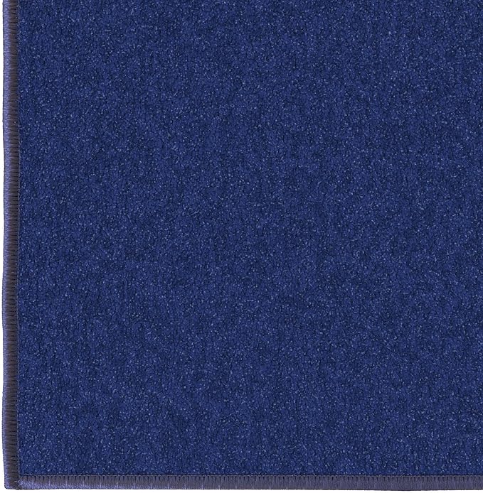 Ottomanson 2-Piece Kitchen Rug Set - Non Slip, Runner & Small Area Rug - Solid - 20" x 59" & 2'3" x 3' - Durable, Stain Resistant for Entryway, Bedroom and Bathroom, Navy