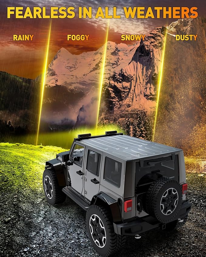 NAOEVO 12 Inch LED Light Bar, 300W 30000LM LED Offroad/Driving/Fog Lights with Wiring Harness Kit, Spot Flood Work Lights for Truck UTV ATV Golf Cart Boat, 1 Pc (Yellow)
