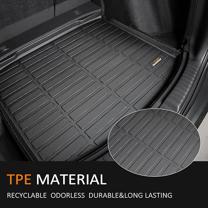 Binmotor-Floor Mats with Cargo Liner for Hyundai Kona 2024 2025 (Not for EV) SE | SEL | N Line | Limited TPE Car Mat Floor Liners for kona Accessories Black