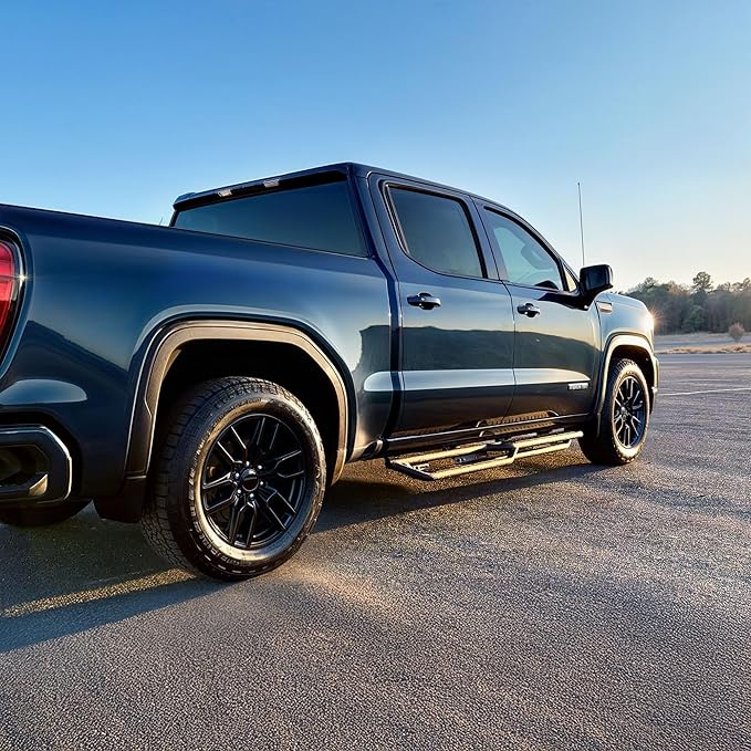 OEDRO Running Boards Compatible with 2019-2025 Chevy Silverado/GMC Sierra 1500, 2020-2025 2500HD 3500HD Crew Cab(Excl. 2019 1500 LD/Limited), Bolt-on Side Steps Steel Nerf Bars