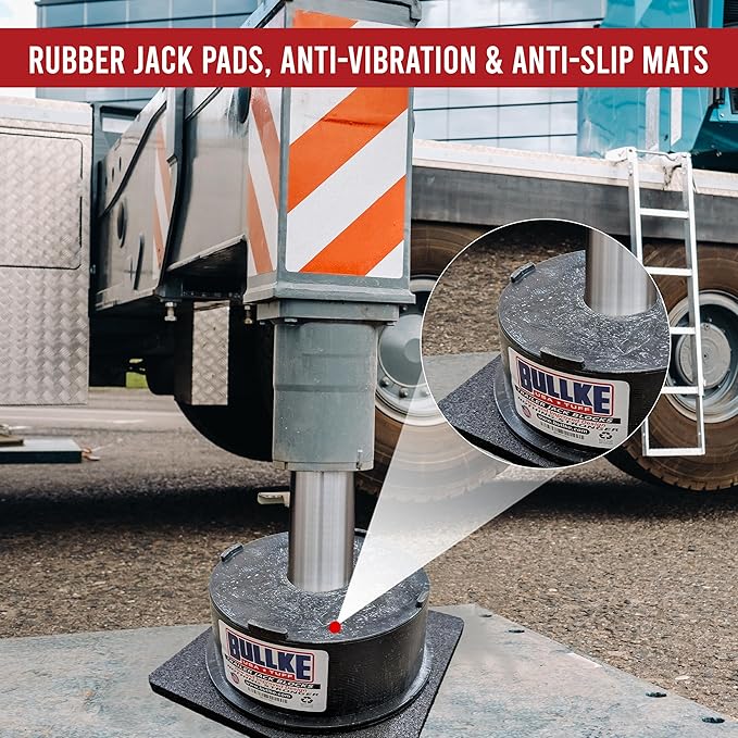 USA Made RV Leveling Jack Flex Pads 12" – Heavy-Duty Rubber Jack Pads (1-Pack) – Non-Slip, Shock-Absorbing Stabilizer Mats for Camper & Trailer – Prevent Sinking & Sliding
