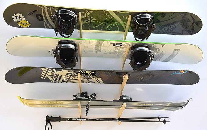 The Lifty Snowboard Wall Rack (Holds 4)