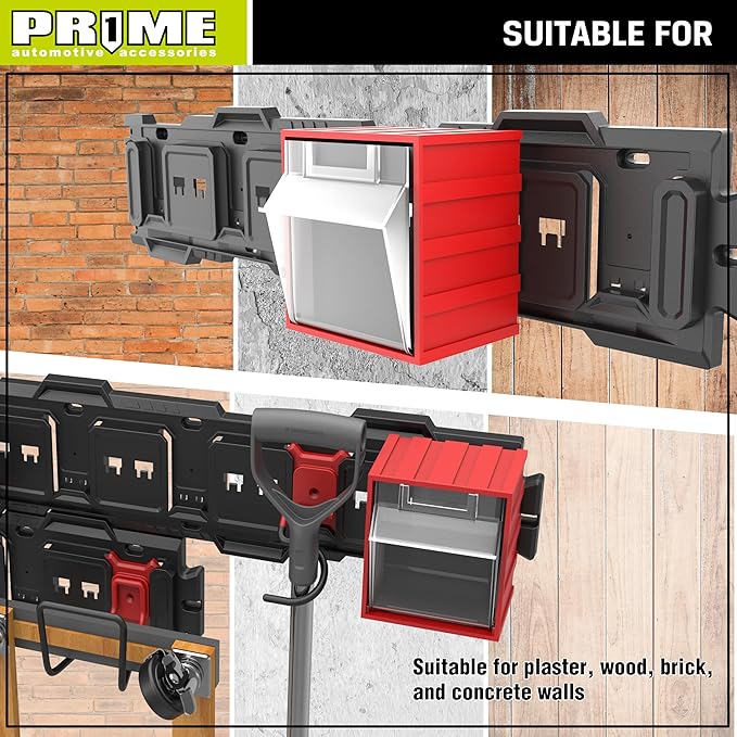 PR1ME 1 pc Garage Wall Mounted Storage organizer bin for rack