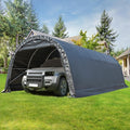 MELLCOM 12 x 24 FT Heavy Duty Carport, Portable Garage with Reinforced All-Steel Frame and Round Style Roof, Anti-Snow All Covered Car Canopy Outdoor Waterproof Storage Shelter for Car, Truck, Boat