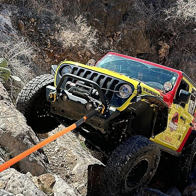 OPENROAD 1" x30ft Kinetic Recovery Rope 36,000LBS Heavy Duty Offroad Tow Strap, 35% Elasticity Snatch Rope for Jeep, Truck, ATV, UTV - Orange (Includes Storage Bag)