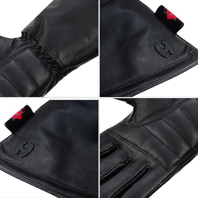 Hugger Women’s Classic Motorcycle Glove Seasonal Wind Stopper Lined Gauntlet