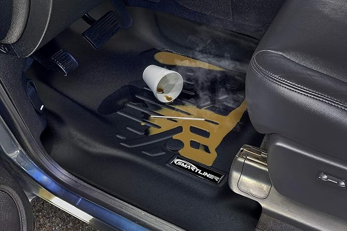 SMARTLINER Custom Fit All Weather 2 Row Floor Mats Liner Set Compatible with 2021-2024 Toyota Venza