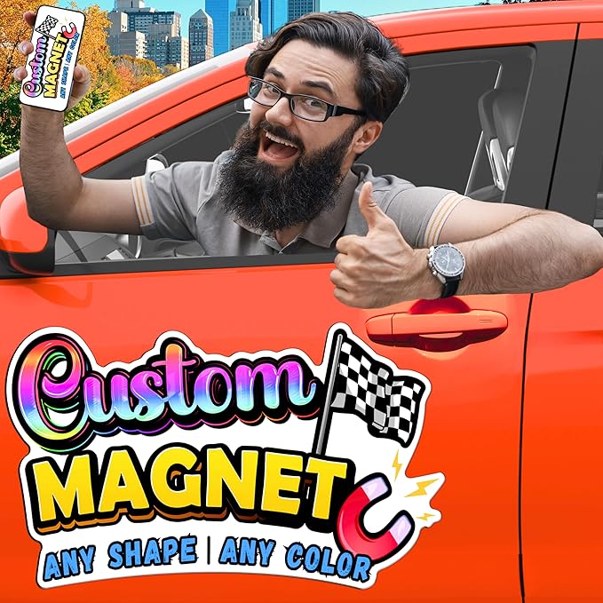 Custom Car Magnet with Your Logo ║ Advertise Your Business Vehicle Magnetic ║ Professionally Printed for Your Car Van Truck ║ Reflective Option Available║ We Print All Made in The USA