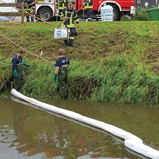 PIG Oil Boom - Oil-Only Absorbent Boom - 4 Pack - 5" x 10' Boom - Absorbs up to 6 gallons per Boom - BOM405