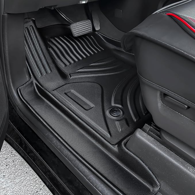 AUTOSAVER88 Floor Mats & Cargo Liner Fit for Toyota Highlander 7 Seats W/O Subwoofer 2025-2020, All Weather Floor Liners 3 Row Trunk Mat with Backrest Mat Car Mats Full Set Accessories, Black