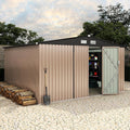 10x12 FT Metal Storage Sheds Outdoor, Metal ToolShed with Lockable Door, Metals Yard Sheds Metals Garden Shed Kit, MetalUtility Sheds Buildings with Air Vent for Backyard Garden Patio Lawn