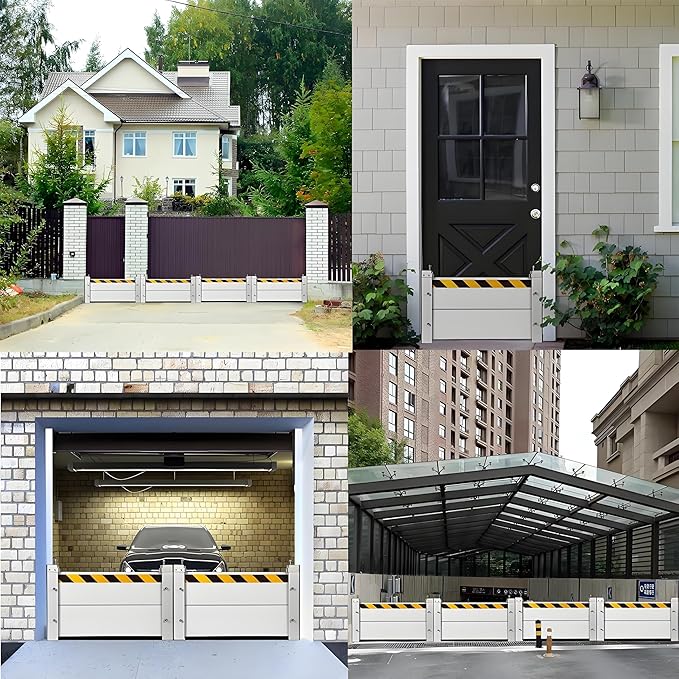 Flood Barriers for Home Exterior,Aluminum Alloy Outdoor Garage Doors Water Barriers for Flooding(H47.2Inch,L8FT)