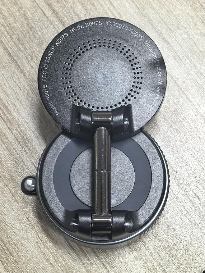 15W Wireless Charger Magnetic Car Phone Holder [Vacuum Suction Cup] 360° Adjustable & Foldable Car Mount for Dashboard/Windshield/Smooth Surface [Compatible with MagSafe] for iPhone/Samsung