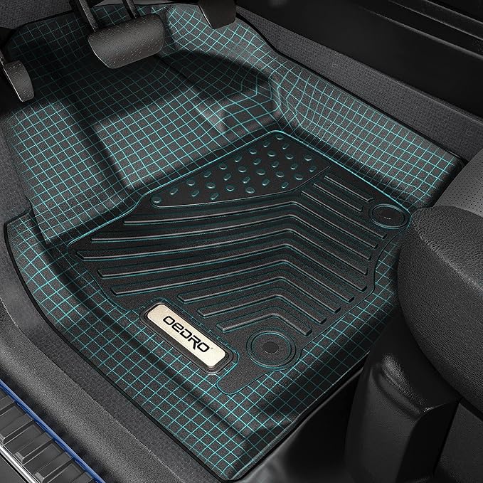 OEDRO Floor Mats Compatible with 2019-2025 Nissan Altima, Unique Black TPE All-Weather Guard Includes 1st and 2nd Row Full Set Liners