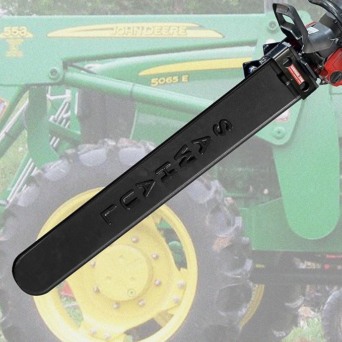 SawHaul Snap-Lok Universal Chainsaw Carrier Kit for Tractors and Skid Steers – 36 Inch Black Scabbard with Rotating Mount – Compatible with All Chainsaw Brands – Made in USA