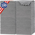 FIXSMITH Shop Towels, Pack of 100, Grey Microfiber Cleaning Cloth Bulk, Microfiber Towels for Cars, All-Purpose Absorbent Cleaning Rags, Dust Cloth for Automotive, Mechanic, Garage, 11.5 x 11.5 inch