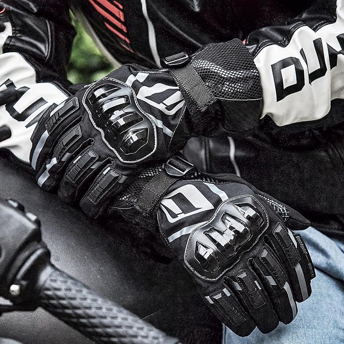 Motorcycle Gloves, Waterproof, Touch Screen, Men's Winter Gloves, ATV, UTV, Snowmobile, Skiing, Riding