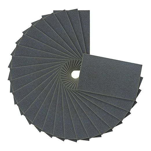 Dura-Gold Premium 120 Grit Wet or Dry Sandpaper Sheets, 5-1/2" x 9", Box of 15 - Coarse-Cut Sanding, Detailing, Polishing Automotive, Woodworking Wood Furniture, Metal Finishing Hand Sand Block Sander