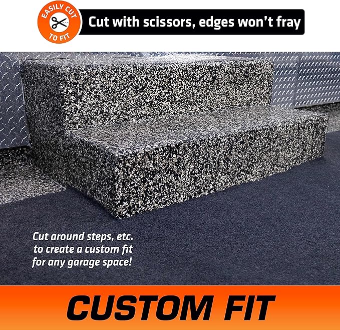 Armor All Garage Floor Runner Mat, (216" x 30"), Protects Surfaces, Transforms Garage, Absorbent, Waterproof, Durable, Trimmable (USA Made) (Charcoal)